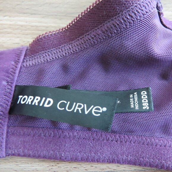 TORRID CURVE Perfect T-Shirt Bra in Microfiber Purple Shine Satin - Size 38DDD - Picture 12 of 12